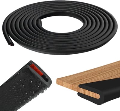U-rubberen afdichting - Rubberen randafwerking - 3 m×2 cm - rubberen profiel - flexibel rubberen profiel in U-vorm -autodeurrandbeschermstrip - randbescherming - voor tafelhoek, deurbekleding, ramen, metalen panelen, glazen panelen - zwart