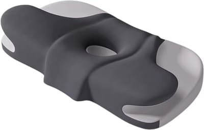 Slaapkussen Nek Kussen – Orthopedisch Contour Memory Foam Kussen voor Rug- en Zijslapers 24x13,7x4,7 inch - Donkergrijs