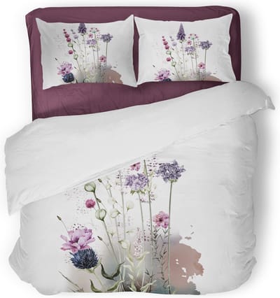 Eleganzzz Dekbedovertrek Wild Flower - Multi - Dekbedovertrek 240x200/220cm - Micropercal - Lits Jumeaux - Dekbedovertrekken - Bloemen Dekbedovertrek