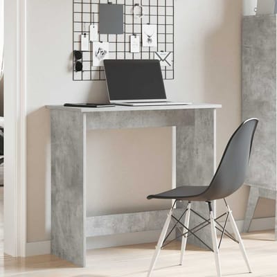 vidaXL - Bureau - 80x40x75 - cm - bewerkt - hout - betongrijs