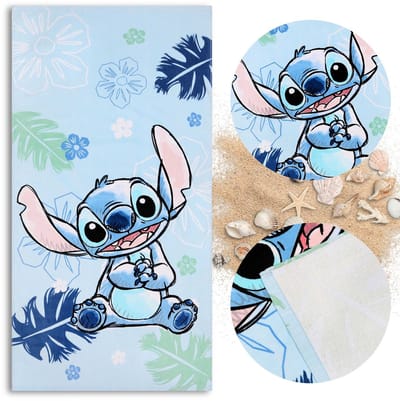 Stitch DISNEY SNELDROGEND strandlaken, KATOENEN badhanddoek voor kinderen 70x140 cm OEKO-TEX