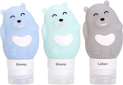 Famanu – Siliconen reisflessen 80 ml - navulbare cosmeticaflessen van siliconen - lekvrij en flexibel - geschikt voor shampoo - conditioner en crèmes - gemakkelijk schoon te maken