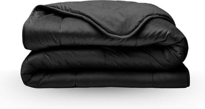 Zelesta Velvetbed Zwart 200x200 - Dekbed zonder overtrek - Velvet dekbed - Wasbaar hoesloos dekbed - Bedrukt dekbed - Dekbed met vaste overtrek - All year winterdekbed & zomerdekbed