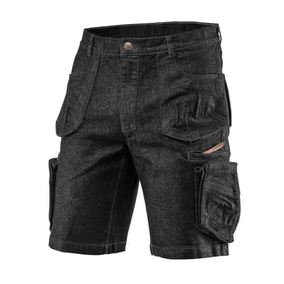 NEO DENIM BLACK Serie - Werkkorte Broek - Zwart - Maat XXL