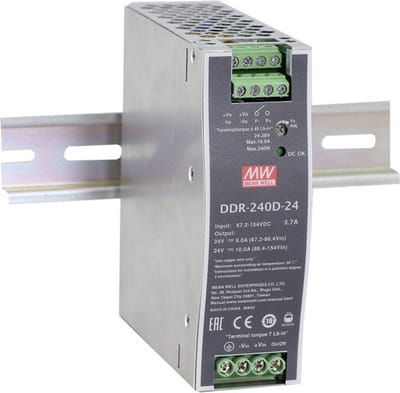 Mean Well DDR-240C-24 DIN-rail DC/DC-converter 24 V/DC 10 A 240 W Aantal uitgangen: 1 x Inhoud: 1 stuk(s)