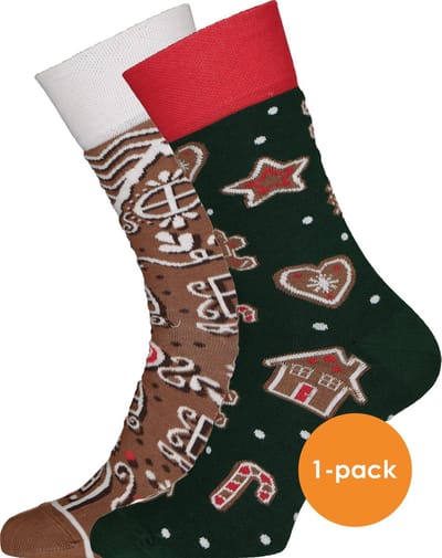 Many Mornings unisex sokken The gingerbread man - Unisex - Maat: 35 - 38