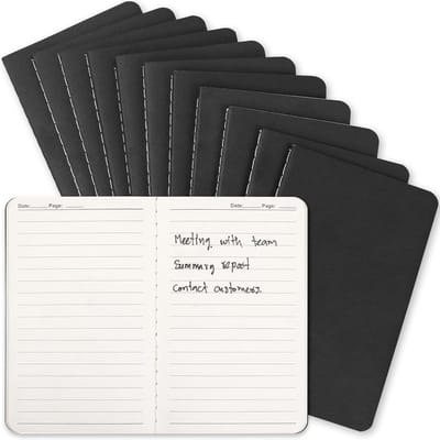 Mini Pocket Notitieblokken 3,5 x 5,5 inch – 12 stuks compacte notitieboekjes met gelinieerde pagina’s voor onderweg