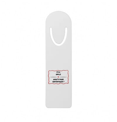 Hacebo® - I'm a uncle what's your superpower? metalen boekenlegger - Oom - super oom - verjaardag - cadeautje voor oom - oom artikelen - kado - geschenk Bladwijzer boekenleggers - 12.7 cm x 3.2cm