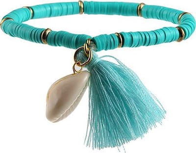Amanto Armband Eyda Green - Kralen - Schelpje - Rek