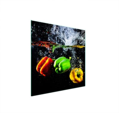 TMK ArtDeko - Snijplank - 50x52 cm - Glaspaneel - Bescherming - Paprika