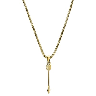 Atlas | Goudkleurige Stalen Hangerketting met Pijl