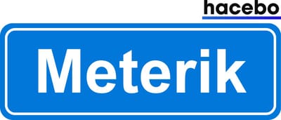Hacebo - Plaatsnaam Sticker - 29x10 CM - Meterik sticker - Verkeersborden sticker - grappige cadeaus - Meterik