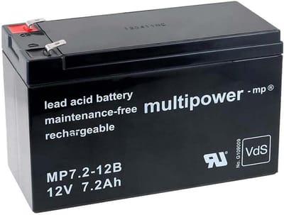 Vervang Accu - Reserve Batterij UPS - Noodstroom Voorziening - Oplaadbaar Lead-Acid - 12V 72Ah - Zwart