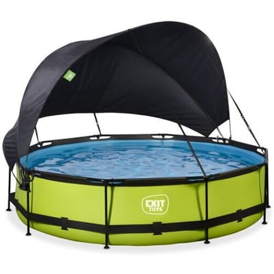 EXIT Toys EXIT Lime zwembad ø360x76cm met filterpomp en schaduwdoek - groen