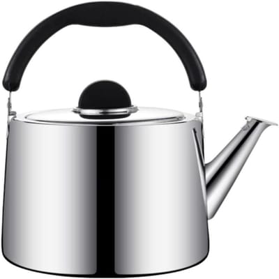 Fluitketel Roestvrijstaal - Waterketel Fornuis - Water Koken - Met Veiligheidspijpje - 3L - Zilver