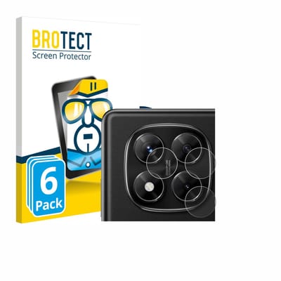 BROTECT - Screenprotector voor Xiaomi Redmi Note 14 Pro 4G (ALLEEN Camera Lens) - Folie Beschermfolie transparant 6 Stuks