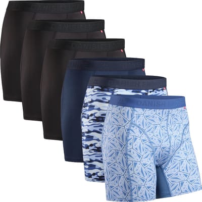 DANISH ENDURANCE Sportonderbroeken Heren - Quick Dry - Sport Boxershorts - 6 pack - Meerkleurig - Maat XL