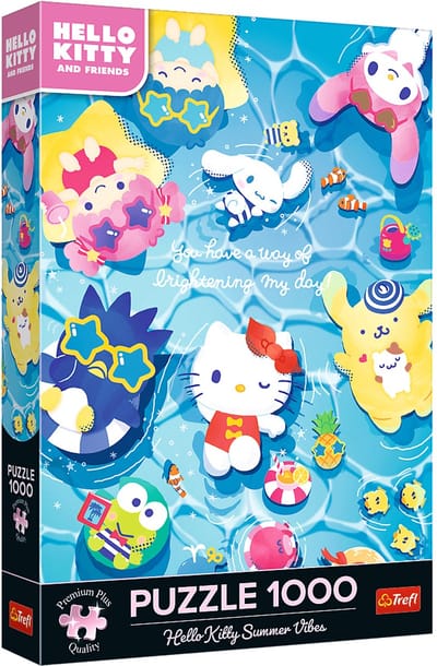 Trefl puzzel 1000 stukjes - Hello Kitty Summer Vibes - Premium Plus karton.