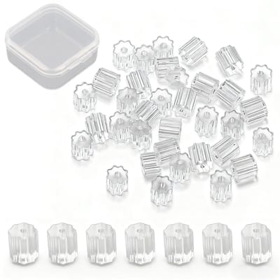 Dailygoods - 300 Stuks Silicone Oorbelruggen Transparant