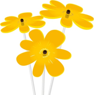 Cazador Del Sol Zonnevangers - tuin decoratie voor buiten - Nea Ø080mm x 26cm Geel Set3