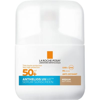 La Roche Posay Anthelios UVAIR Serum Sunscreen SPF50+ Medium with Hyaluronic Acid, Niacinamide & Vitamin E, For all skin types, 50ml