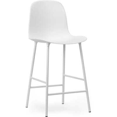 Normann Copenhagen Form Barstoel staal - wit/wit - 65 cm