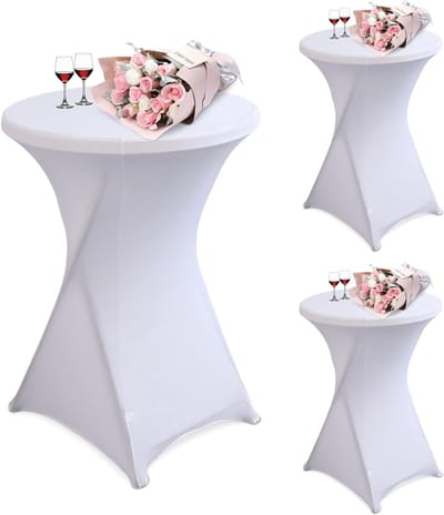 Set van 3 Stretchy Bartafelhoezen - Anti-slip & Wasbaar - Geschikt voor Ronde Tafels Ø 80-85 cm