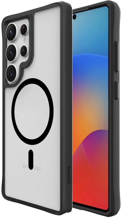 Buddi Hybrid - Hoesje Geschikt voor Samsung Galaxy S25 Ultra - Compatibel met MagSafe - Back Cover met Magneet - Magnetische Beschermhoes - Matte Zwart