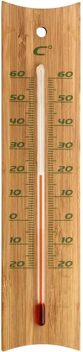 Bamboe Binnen- en Buitenthermometer Weerbestendig voor Binnen of Buiten
