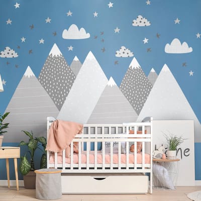 Stickers voor kinderen met Scandinavische bergen (rocka design) 110 x 165 cm