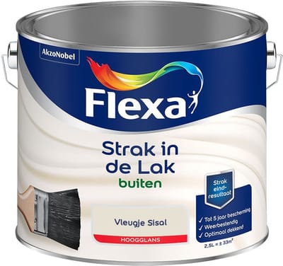 Flexa - Strak In De Lak Buitenlak Hoogglans - Vleugje Sisal - Mengverf - 2,5 L