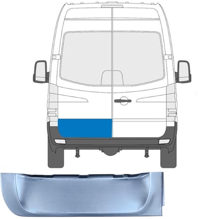 Lage reparatiepaneel achterste deuren voor Volkswagen Crafter 2005-2017 / Links