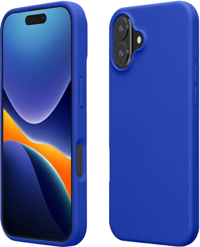 kwmobile telefoonhoesje geschikt voor Apple iPhone 16 Plus - Hoesje met siliconen coating - Smartphone case in Baltisch blauw