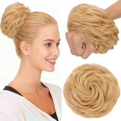 Dik Haar Scrunchie Kapsel Krullend Dutt Haarstuk Elastische Knoop