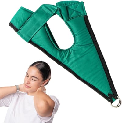 Nekstretcher Hangmat - Nek tractie - Spierontspanning Nek - Verstelbare Ophanging - 41x21 cm - Groen