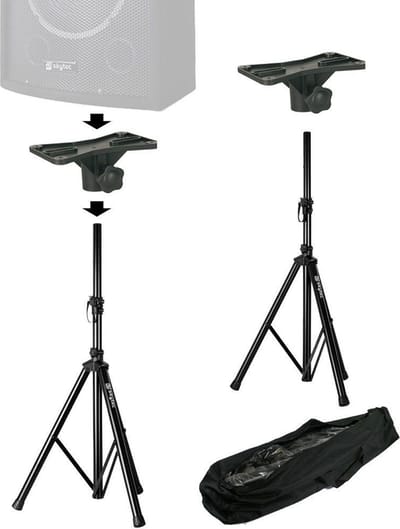 Speakerstandaards met plateaus - complete set