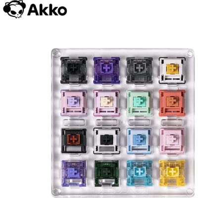 Akko x MonsGeek acryl 16-toetsen schakelaartester lineaire/tactiele/klikbare/stille schakelaars (onderwerp naar het werkelijke product)
