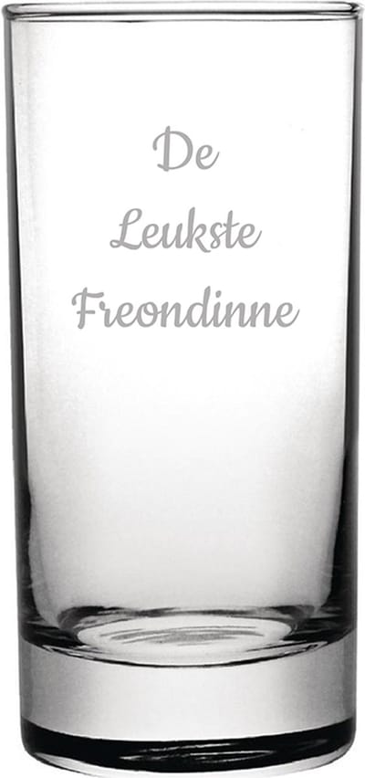 Gegraveerde longdrinkglas 28,5cl De Leukste Freondinne