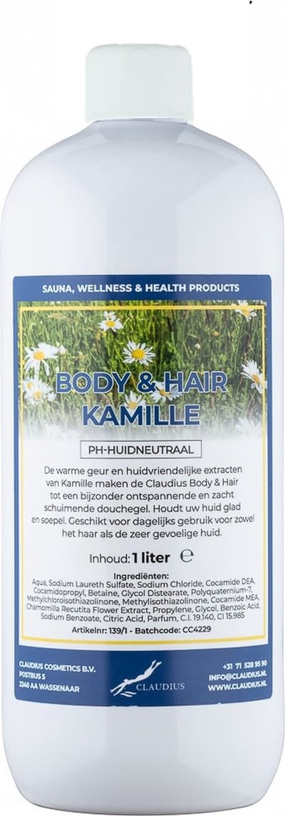 Body & Hair Kamille 1 Liter - 2 in 1 voor lichaam en haar.