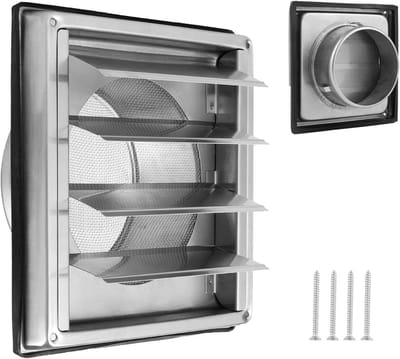 Ronde ventilatierooster 100 mm met insectenhor