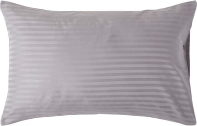 Homescapes Satijn Streep Katoen Kussensloop 50x75 cm – Zilvergrijs – 100% Egyptisch Katoen – Draaddichtheid 330
