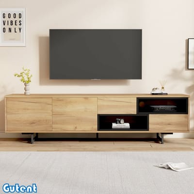 Gutent TV-kast - Hout - Spaanplaat - Met vak - 173 x 38 x 48 cm