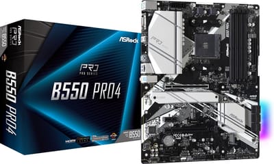 ASRock B550 PRO4 Moederbord - AMD B550 - AMD AM4 - DDR4 RAM - ATX