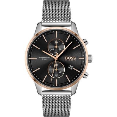 Hugo Boss 1513805 analoog quartz herenhorloge 42 mm grijze kleur