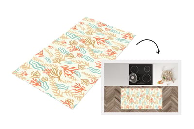 Keukenloper - Loper keuken - Patronen - Strand - Zee - Waterplanten - 120x60 cm - Keukenloper vinyl