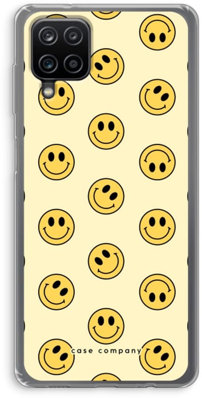 Hoesje geschikt voor Samsung Galaxy A12 hoesje - Smiley N°2 - Soft Cover Telefoonhoesje - Bescherming aan alle Kanten en Schermrand