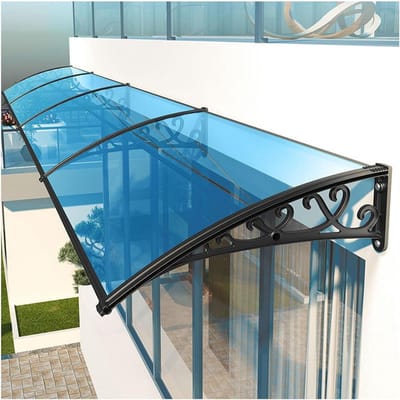 Luifel voor raam - Deur en raam - Bescherming tegen weer - Polycarbonaat constructie - 120x120 cm - Kleurrijk