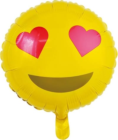 Globos Folieballon Emoji Hart 46 Cm Geel
