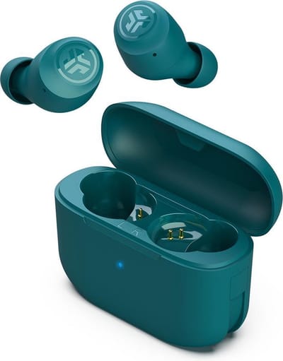 JLab Go Pop Draadloze Oordopjes - Bluetooth Oortjes Draadloos - 35 uur Batterijduur - Be Aware Audio - Met Microfoon - Geschikt voor Android en Apple - Groen