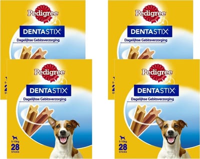 Pedigree Dentastix Mini Hond Multipack - Gebitsverzorgende Hondensnack - 4 x 28 stuks